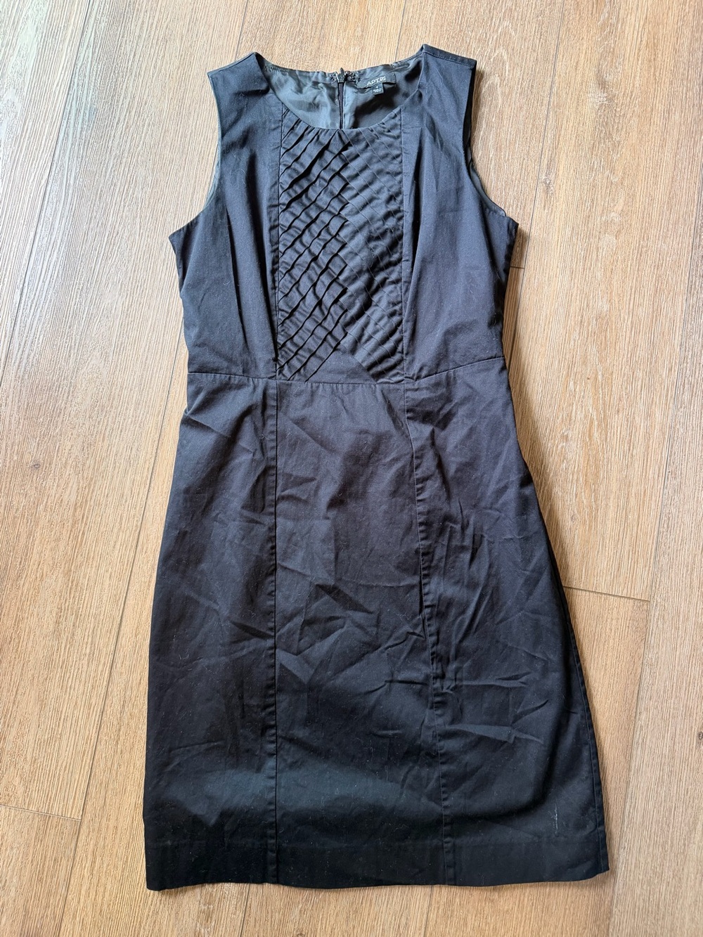 Apt. 9 Black Sleeveless Pleated-Front Sheath Dress